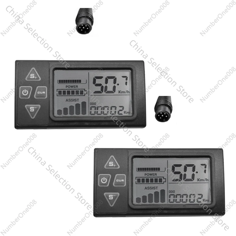 Electric Bicycle S861 LCD Screen Display 6PIN for 24V 36V 48V Ebike Manual Control Speedmeter Waterproof Connector