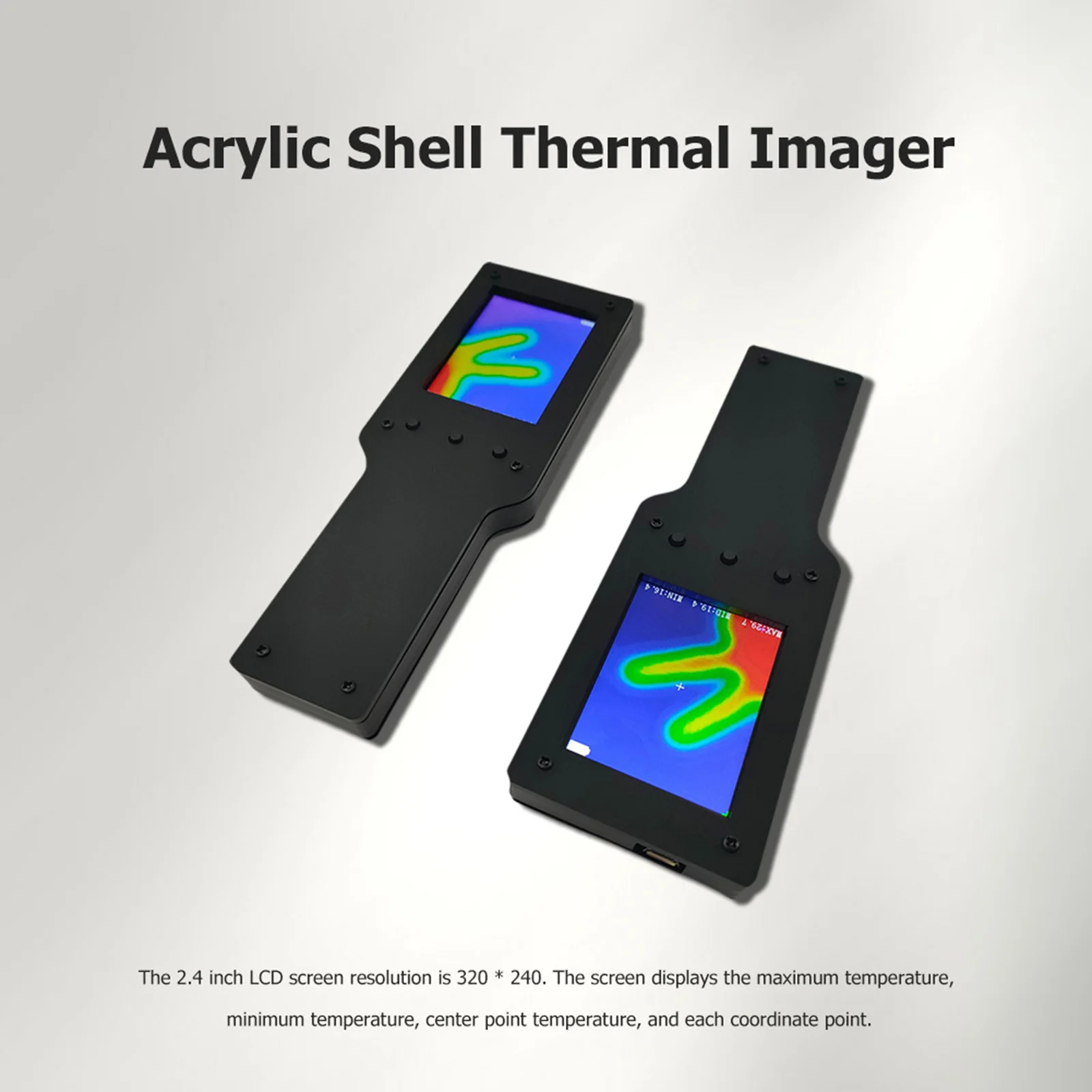 Infrared Thermal Imager with 2.4in Color Display Screen Digital Thermal Imager -40℃~300℃ Temperature Range for Human Body