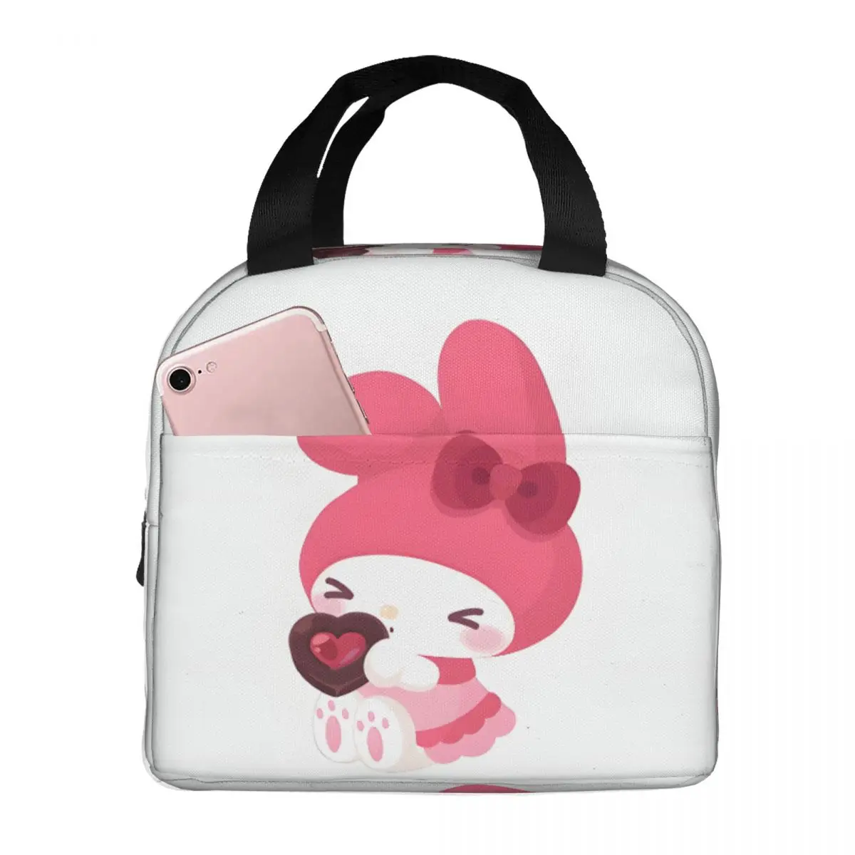 

Tote Ланч-боксы унисекс Sanrio, Уникальная мелодия сердца для путешествий, Ланч-бокс для еды