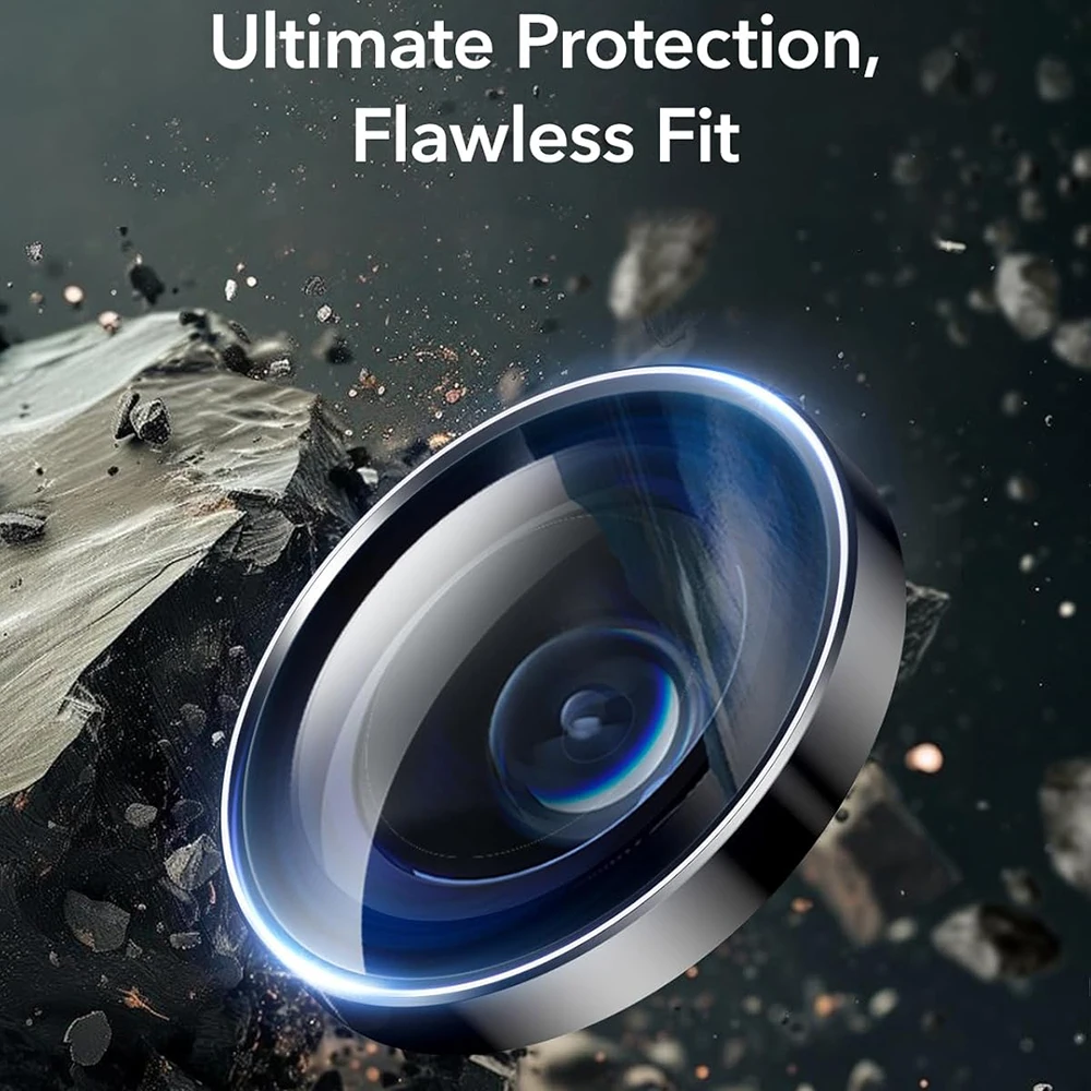 Camera Lens Protector for IPhone 17 Anti-Scratch HD Metal Ring Tempered Glass Camera Len Protector for IPhone 17 Pro Max 17Air