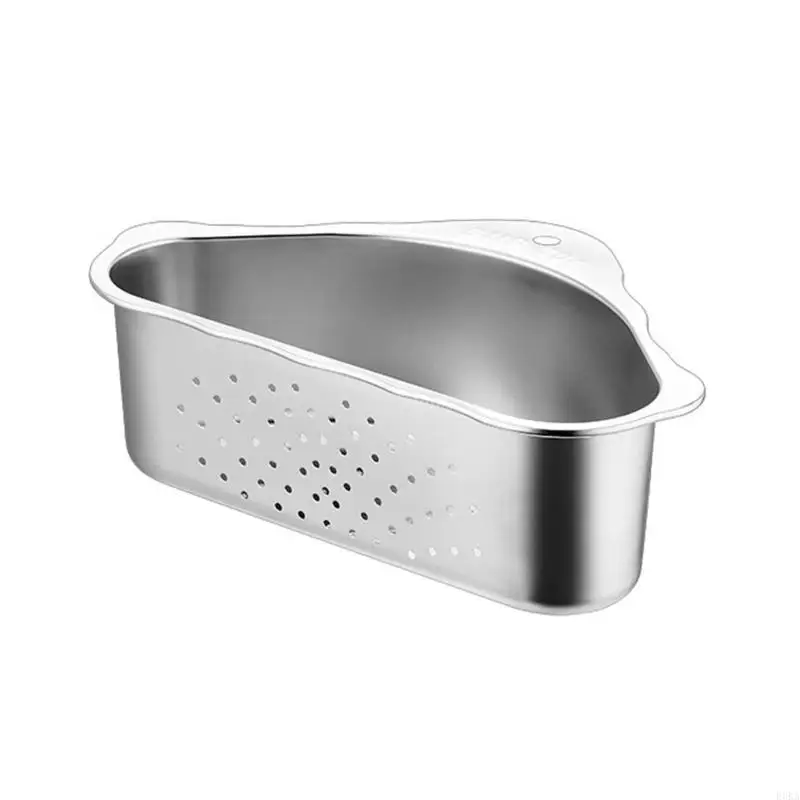 Triangular Sink Drainer Basket Safe Steel Mesh Drying Rack Multipurpose Function Strainer Storage Organizers