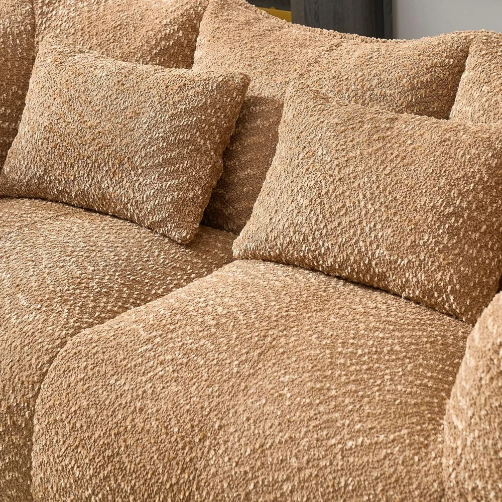 كرسي W Chenille Beanbag، أريكة بين باج بمقعدين بتصميم واسع، كرسي بجانب الحريق للبالغين، أريكة مضغوطة