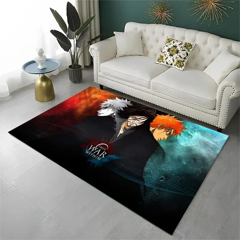 Classic Anime Bleach Kurosaki Ichigo Living Room Non-Slip Area Rug Soft Carpet for Bedroom Kids Playroom Sofa,Home Decor Doormat