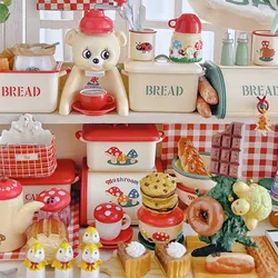 1:6 Doll House Model Furniture Accessories Kitchen Storage Tableware Bread Box Jar Bjd Ob11 Gsc Blyth Soldier Lol Props Decor