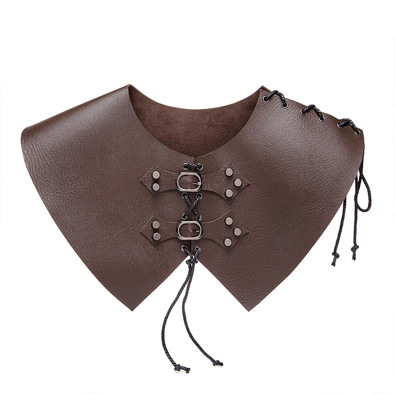 1pc medieval retro ombro armadura couro do plutônio renascentista cavaleiro armadura halloween cosplay palco desempenho acessório