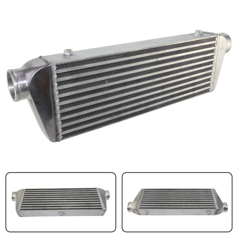 

Intercooler Aluminum Universal Bar & Plate In/outlet 2.5" inch 63.5mm Turbo Engine 350HP to 35PSI FMIC Performance