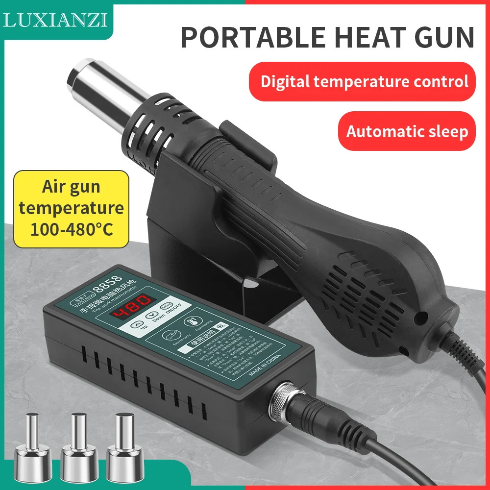 LUXIANZI 2 in 1 Soldering station LCD Digital Display for BGA SMD PCB IC Repair solder tools Hot Air Gun welding rework station