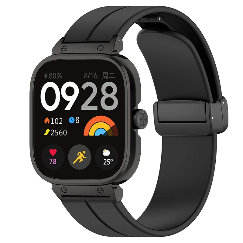 Strap Case Protector for Redmi Watch 4 Silicone Watchband for redmi watch4 Bracelet for redmiwatch 4 Band Metal Protective Shell