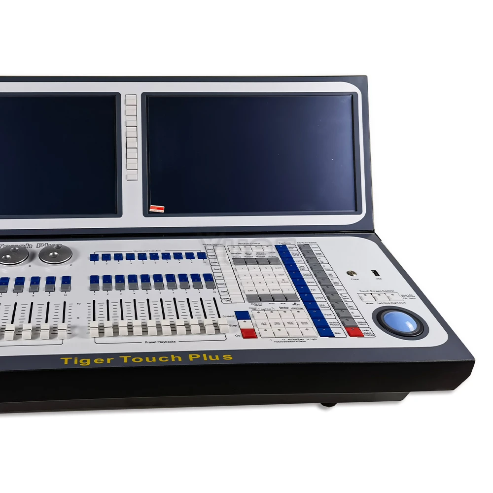 Console Dmx 512 double écran tactile Tiger Plus, éclairage de scène, éclairage Dmx, contrôleur DJ facile à utiliser