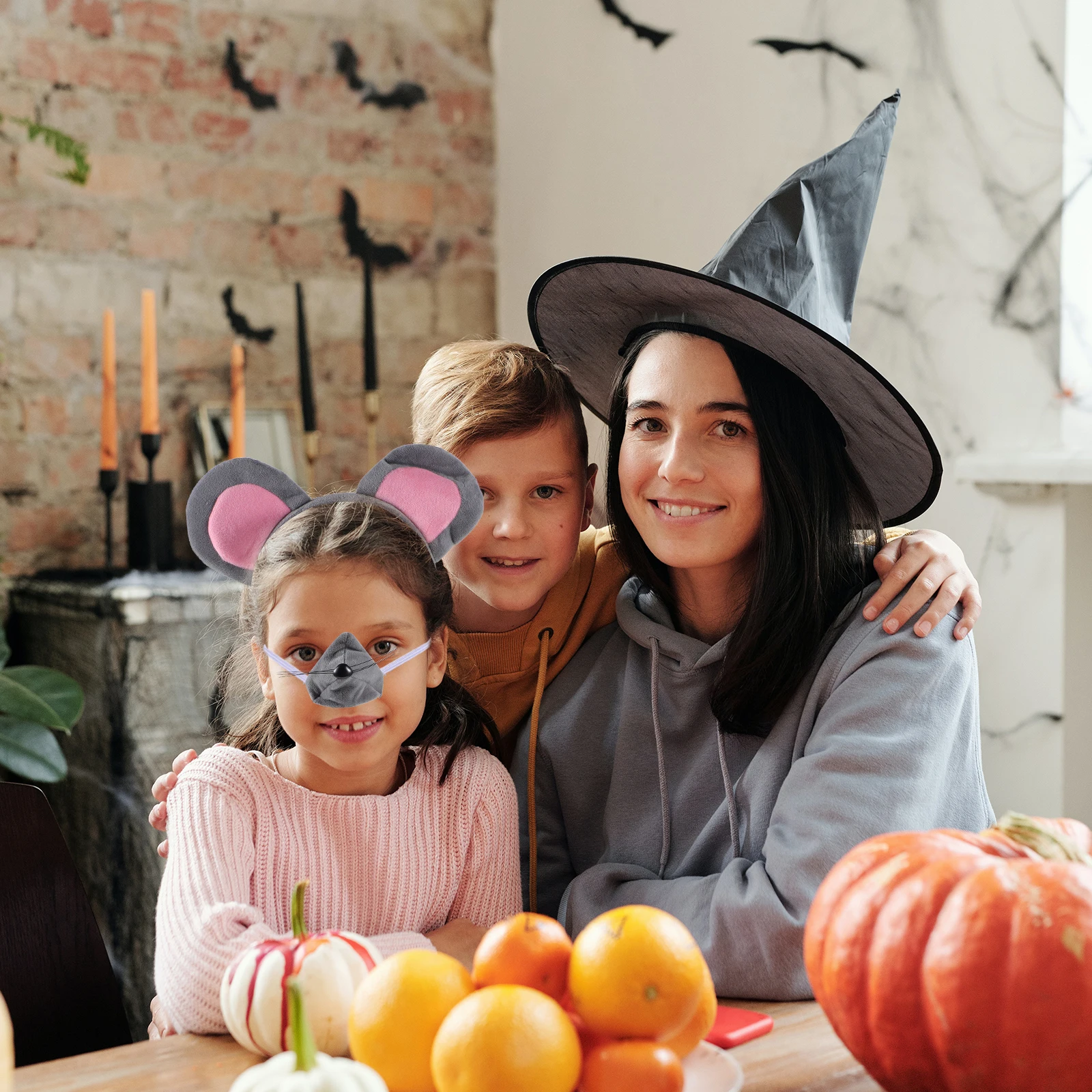 

1Set Headband Ears Mouse Costume Ears Kids Party Favors Gray Soft Textured Costumes Accessories Birthday