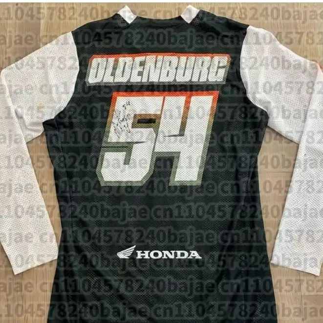 

Honda Vintage Race Uniform Motorcycle Off-Road Outdoor Cycling Long Sleeve Summer Men Jersey Oversized Breathable Sports Tshirt