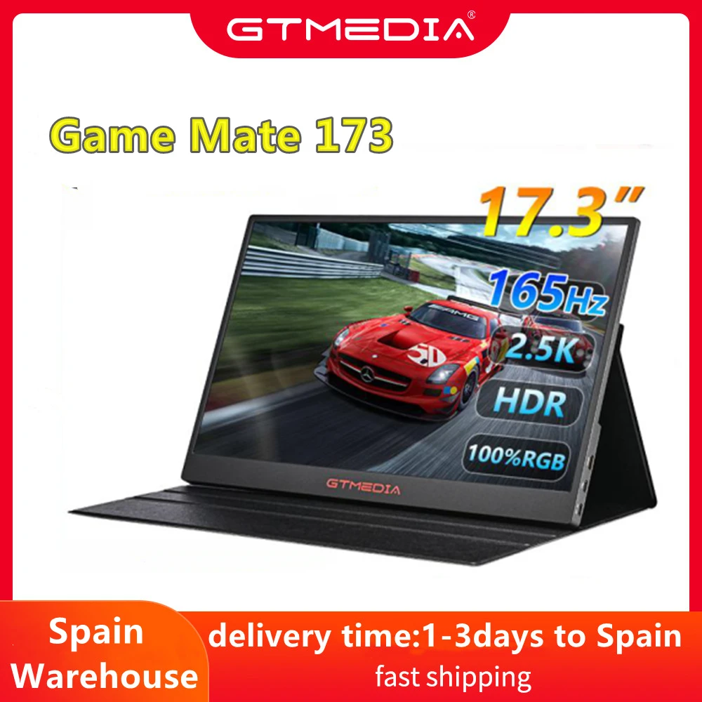 

GTMEDIA GAME MATE 173 Portable Monitor for PC Game 17.3" 2.5K With Type C Mini HDMI Display For Phone Laptop Xbox PS4 PS5 Switch