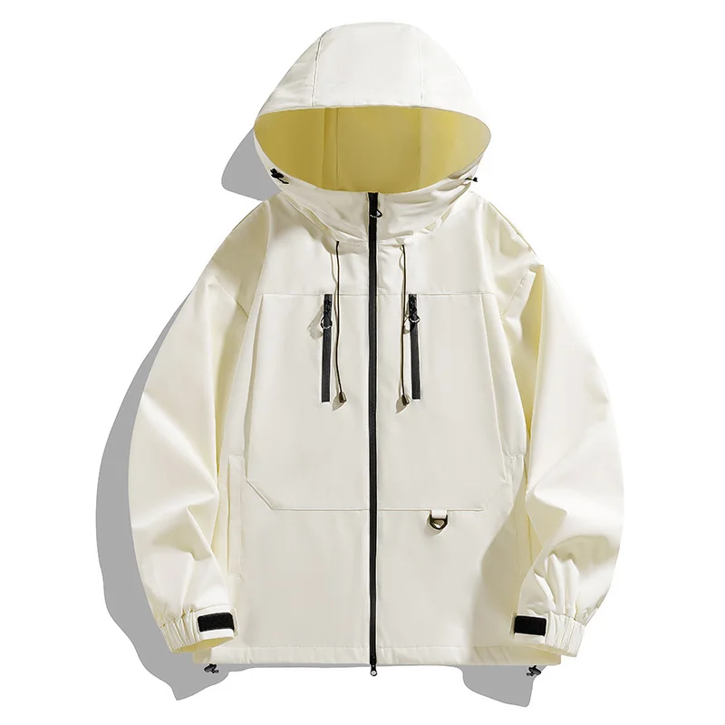 

Spring and Autumn Sports Outdoor Mountaineering Solid Color Stormtrooper Jacket for Men, Waterproof and Windproof Hooded Jacket