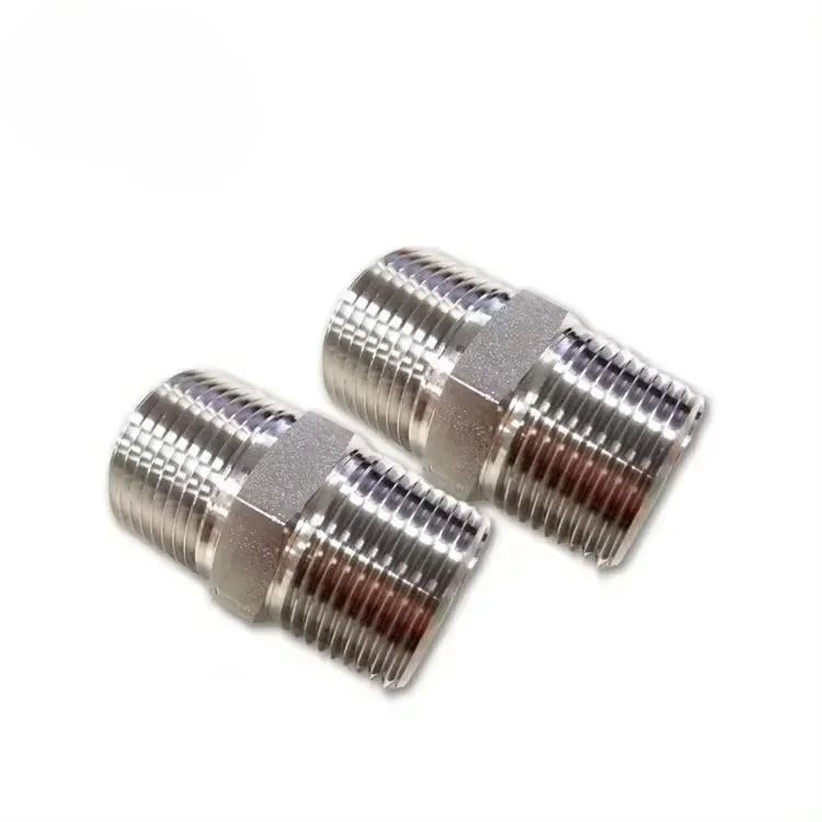 1/8in 1/4in 3/8in 1/2in 3/4in Instrumentation Pipe Fittings Stainless Steel 316/316L Monel Duplex Male Thread NPT Hex Nipple