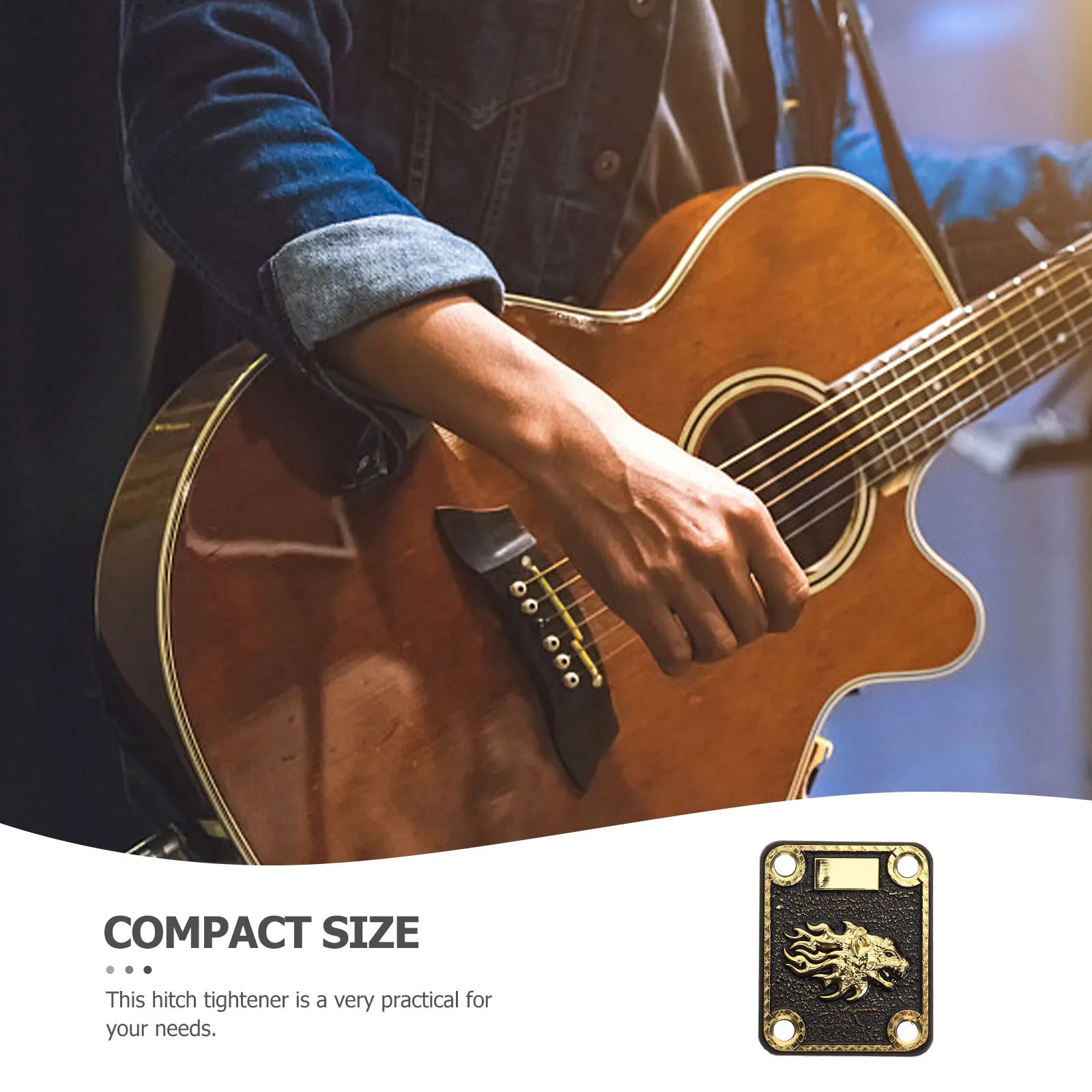 

Guitar Accessories Parts and Gasket Leopard Head Neck Joint Alloy Plate Replacement Shims