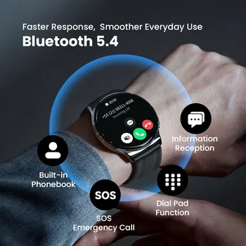 HAYLOU Solar Lite 2 Smartwatch 1.43'' AMOLED Display 24h Health Monitoring 150+ Sports Modes Voice Calling Smart Watch 1ATM - Image 4