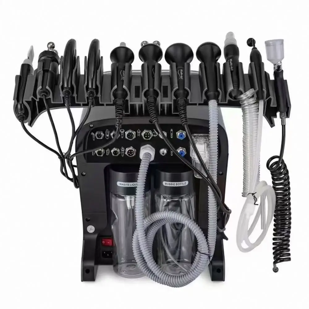 جديد وصول اللؤلؤة السوداء 10 في 1 هيدرو أكوا آلة تقشير اللوازم الطبية الأكسجين النفاثة الوجه سبا العناية بالبشرة التنظيف العميق الولايات المتحدة التوصيل