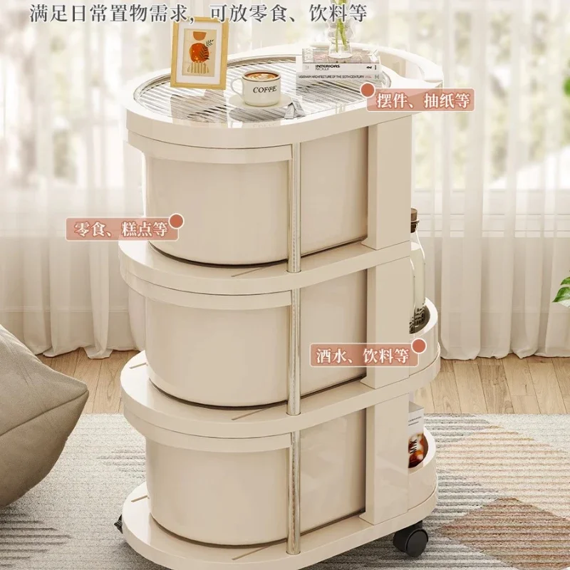 Snack rack with wheels, storage dormitory storage cabinet