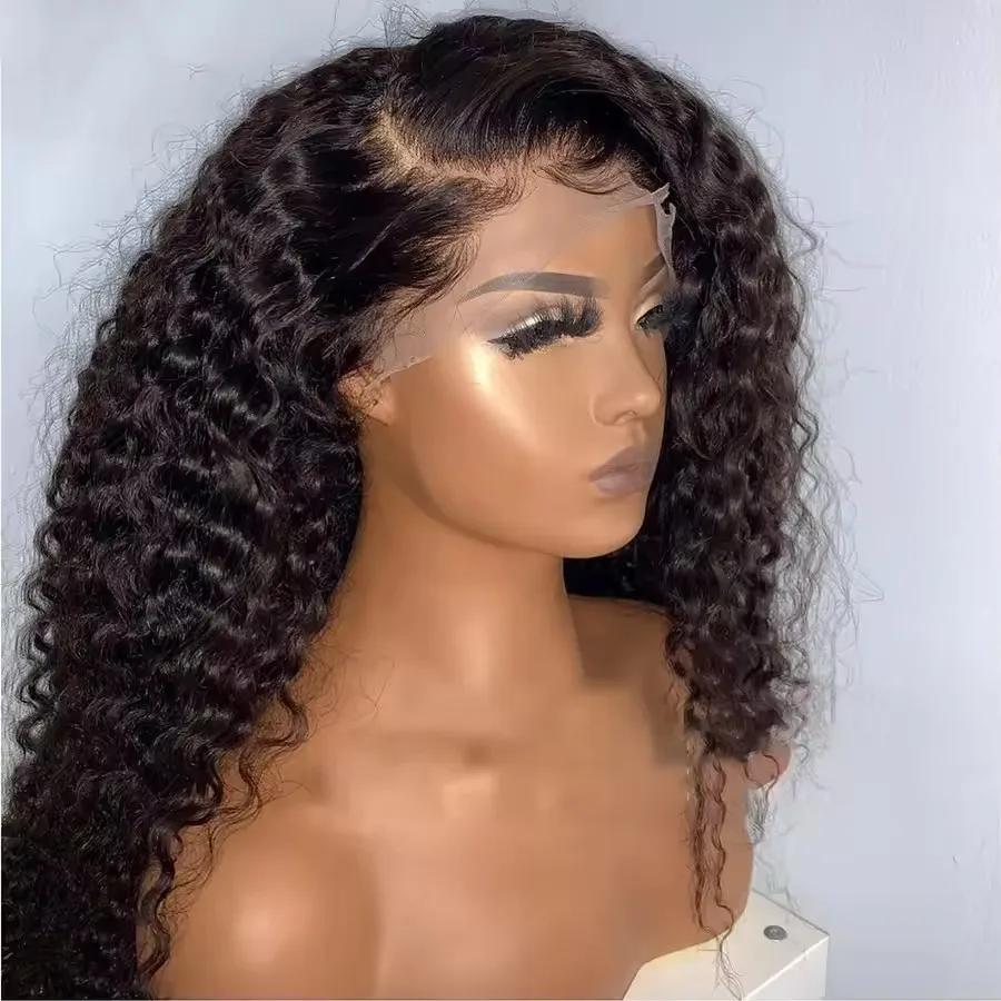 

ZXBMALWIGS Черный Мягкий Бесклеевой 180 Плотность Синтетические Волосы Кудрявый Парик Фронта Шнурка Для Чернокожих Женщин Детские Волосы Предварительное Волокно