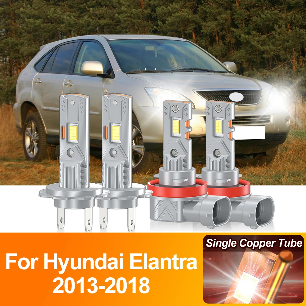 

240W LED Headlight Bulbs 40000LM Turbo Auto Headlamps With Fan 12V 6000K For Hyundai Elantra 2013 2014 2015 2016 2017 2018