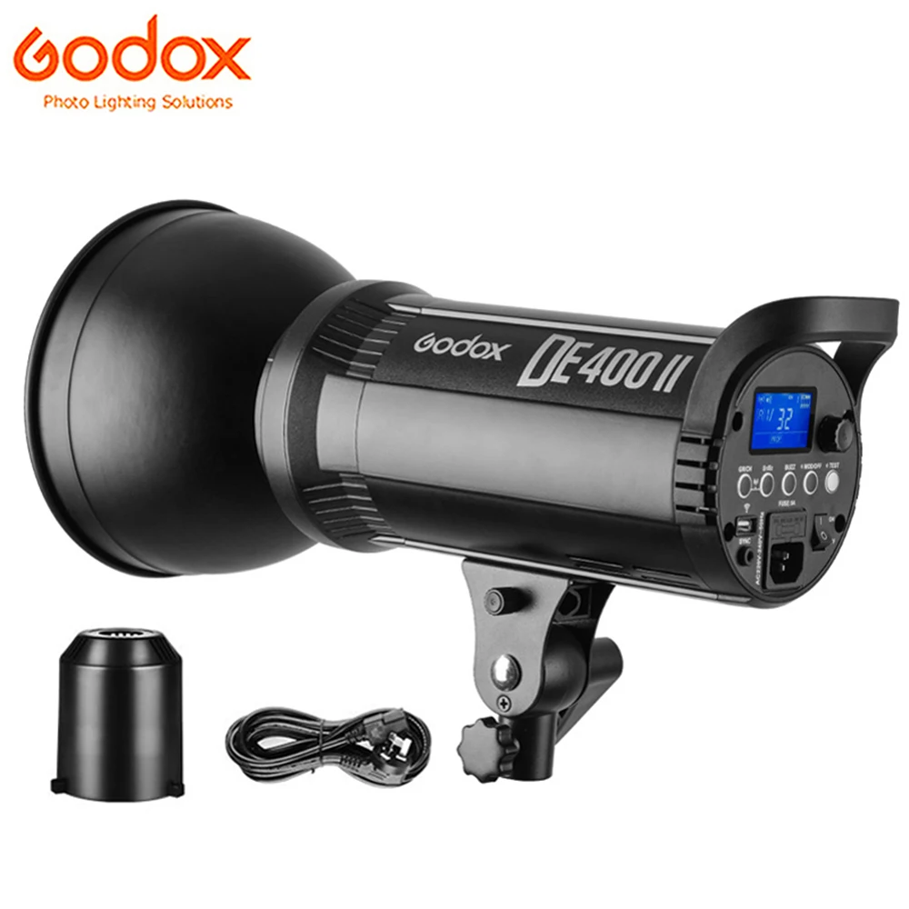 Godox DE400II 400Ws 2.4G Wireless Studio Flash Light Lighting Photo Strobe 400W Lamp Head with Bowens Mount Reflector Dish