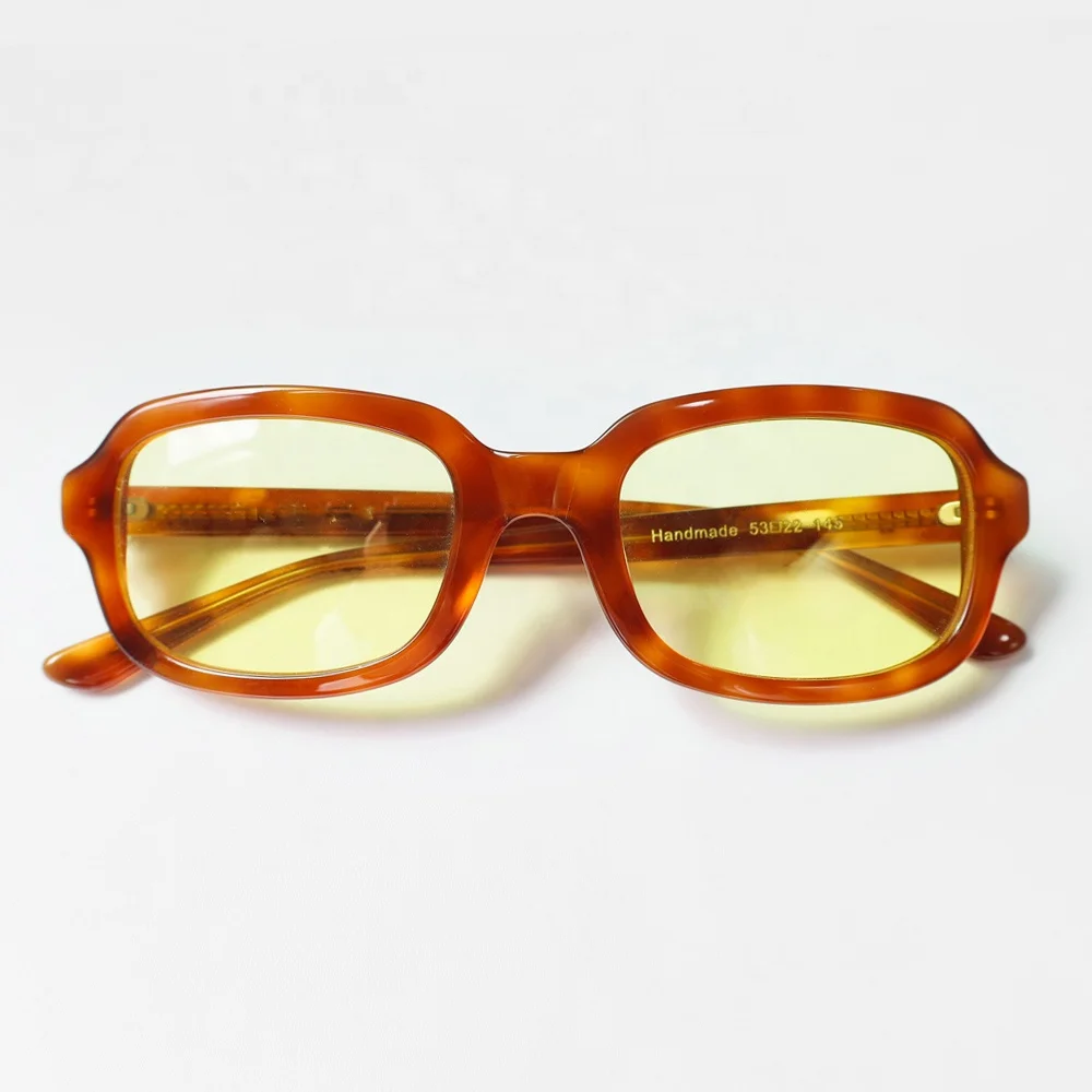 

Hot selling：Benyi High Quality Mazzucchelli Acetate Eyewear Frame Yellow Lens Sunglasses with logo