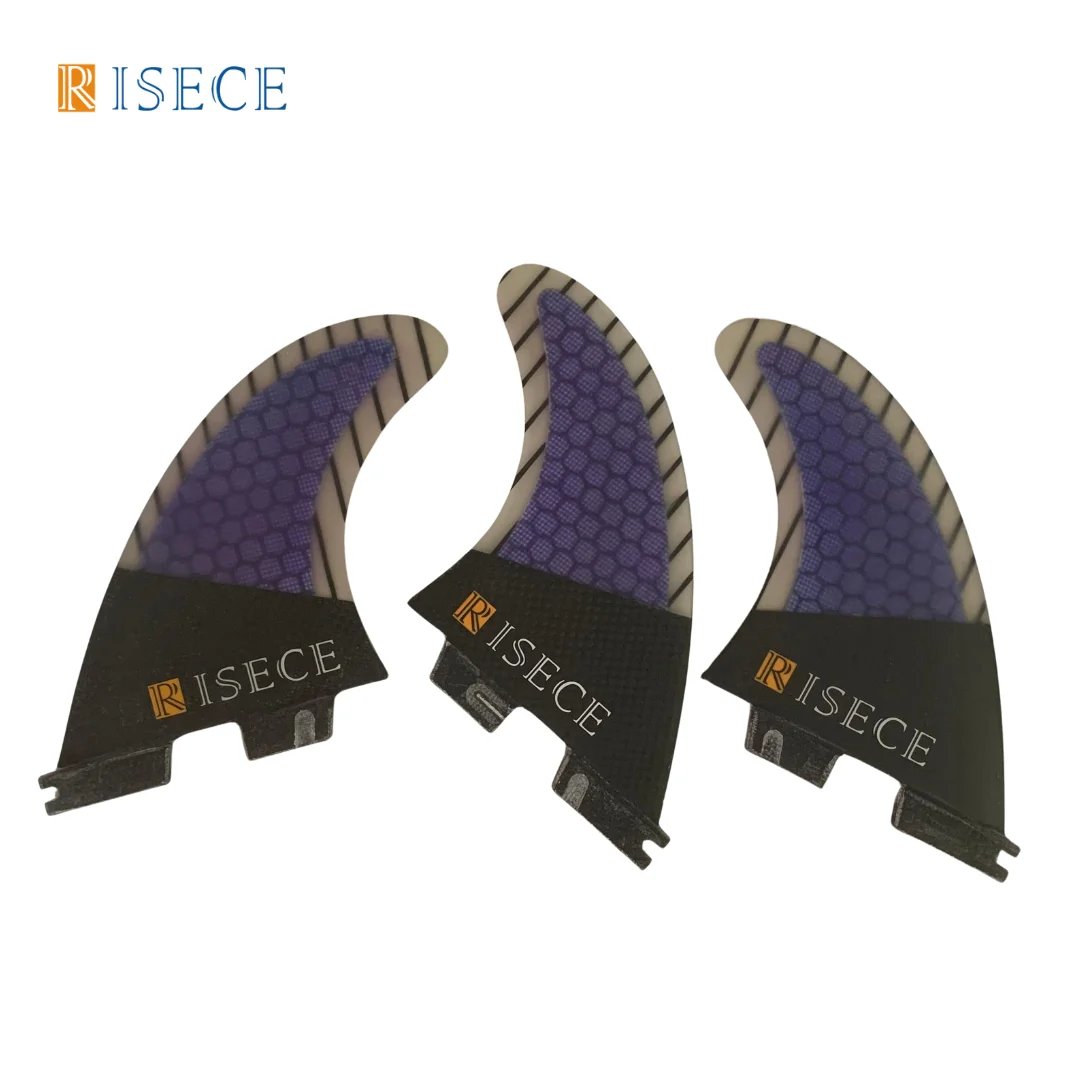 RISECE Surfboard-Finnen G3/G5/G7 Größe Thruster 3er-Set Fiberglas Honeycomb Carbonfaser Tri Fins Quilhas Surf Fin – Detail 7