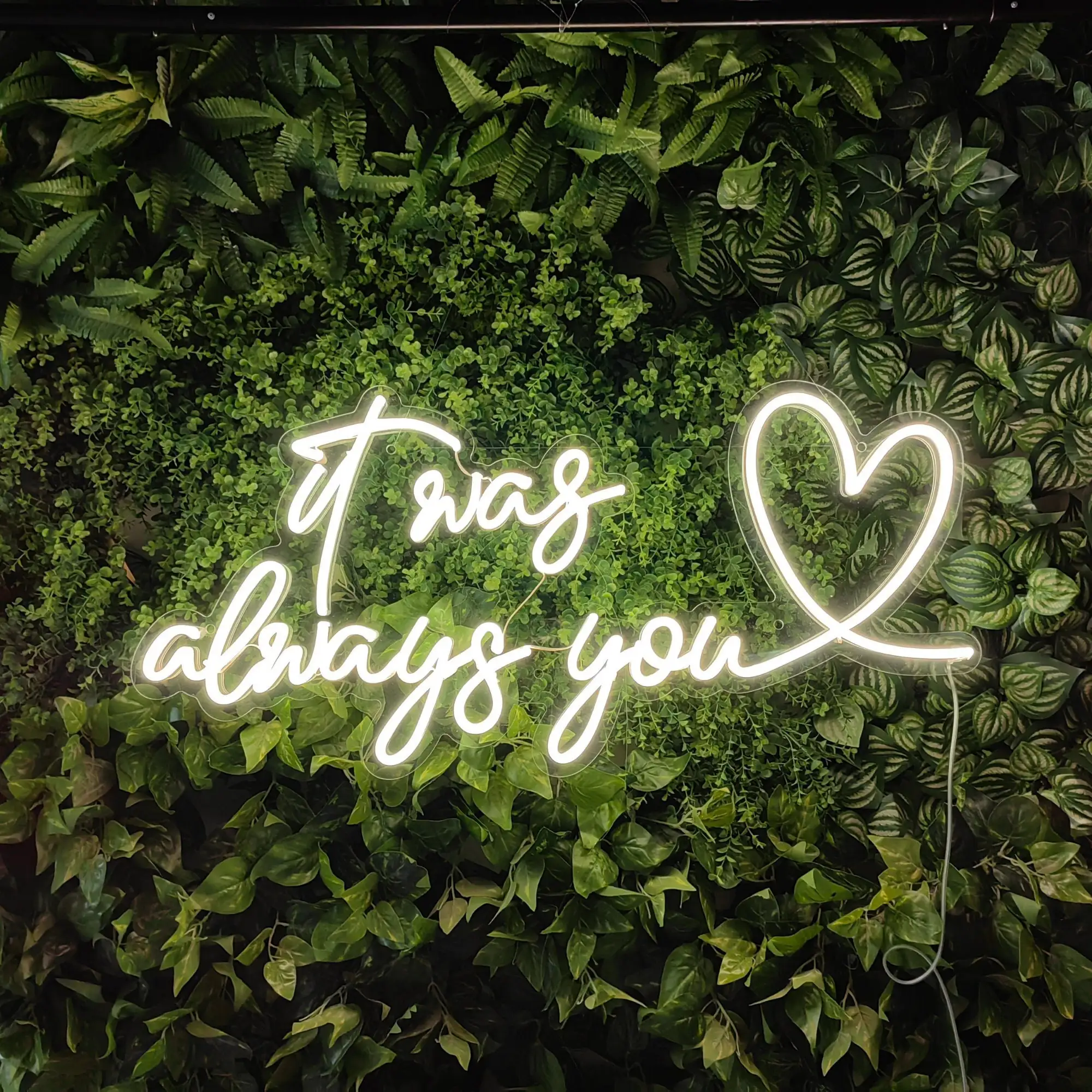 

It Was Always You Neon Sign Custom Wedding Decoration Neon Sign Bedroom Neon Art Wedding Anniversary Light Up Letters Neon