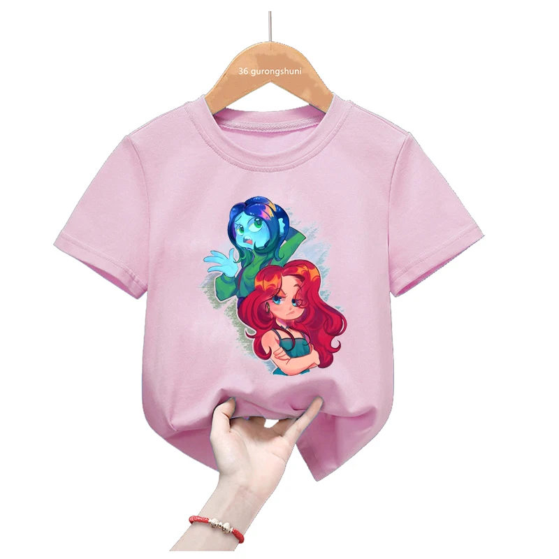 Camiseta engraçada para adolescentes Ruby Gillman, desenho kawaii, camiseta Chelsea Mermaid, blusa de manga curta, roupa rosa para meninos e meninas, kawaii, Kraken