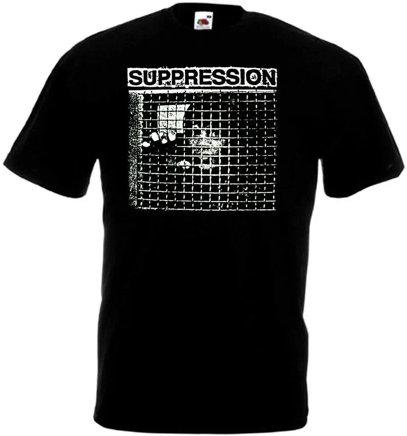 

Suppression v1 t-shirt black hardcore punk all sizes S-5XL