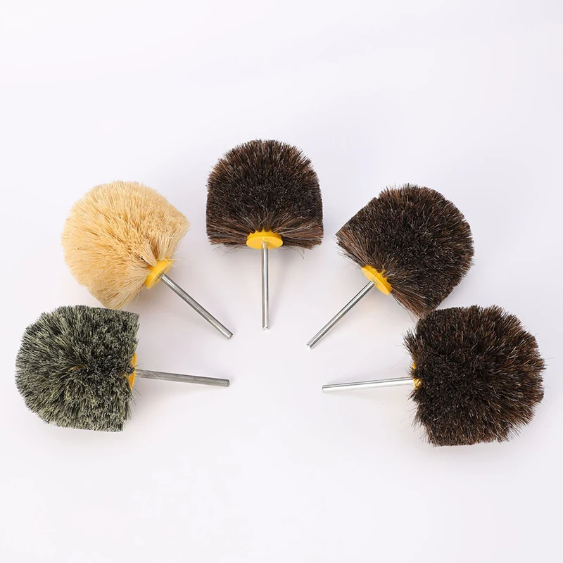 

1PCS 6mm Shank Grinding Polishing Wheel Elliptical Polishing Brush Grinding Brush Head For Jade Jewelry Emerald Walnut Antique