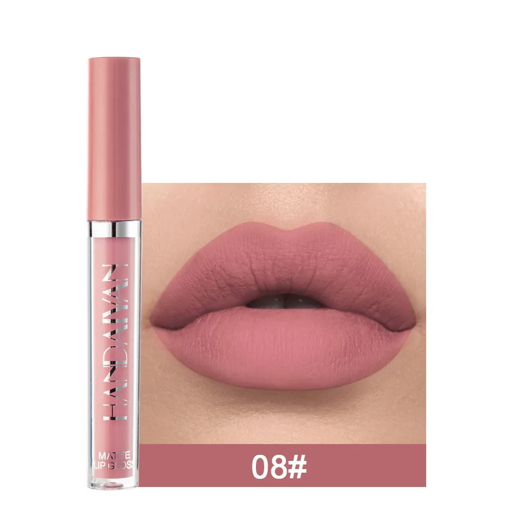 2023 Fashion Waterproof Nude Matte Lip Gloss Lipstick Lip Balm Sexy Red Lip Tint 12 Colors Women Fashion Makeup Gift