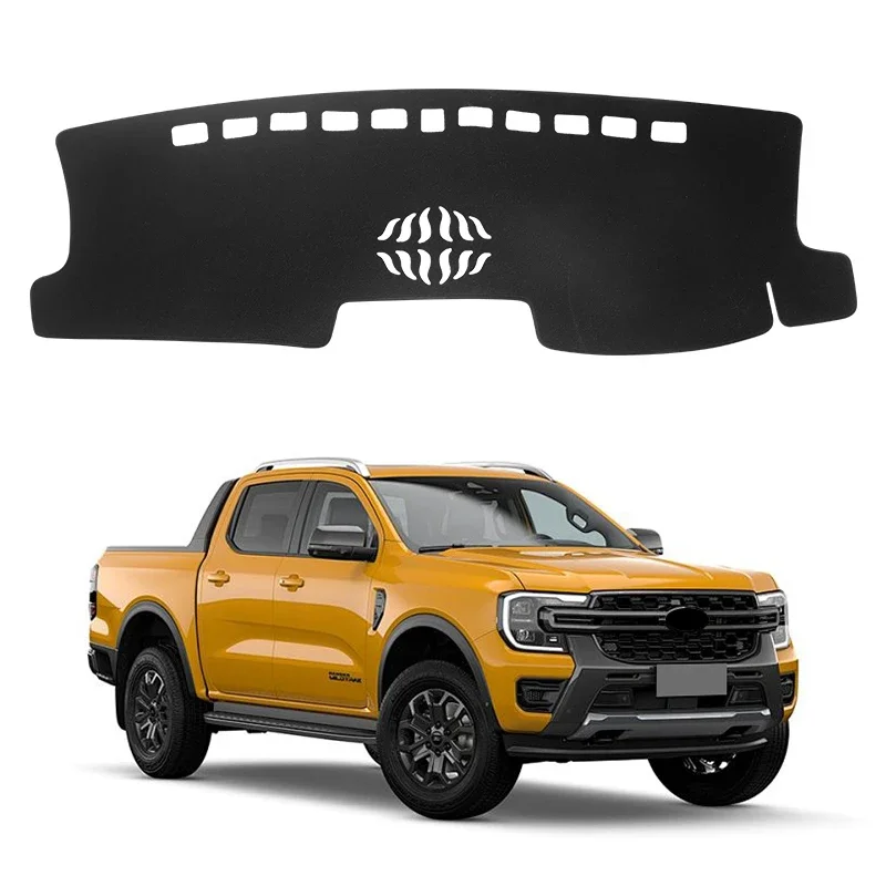 For Ford Ranger T9 2023 2024 Car Dashboard Instrument Cover Panel Sunshade Protector Non-slip Mat LHD RHD Interior Accessories