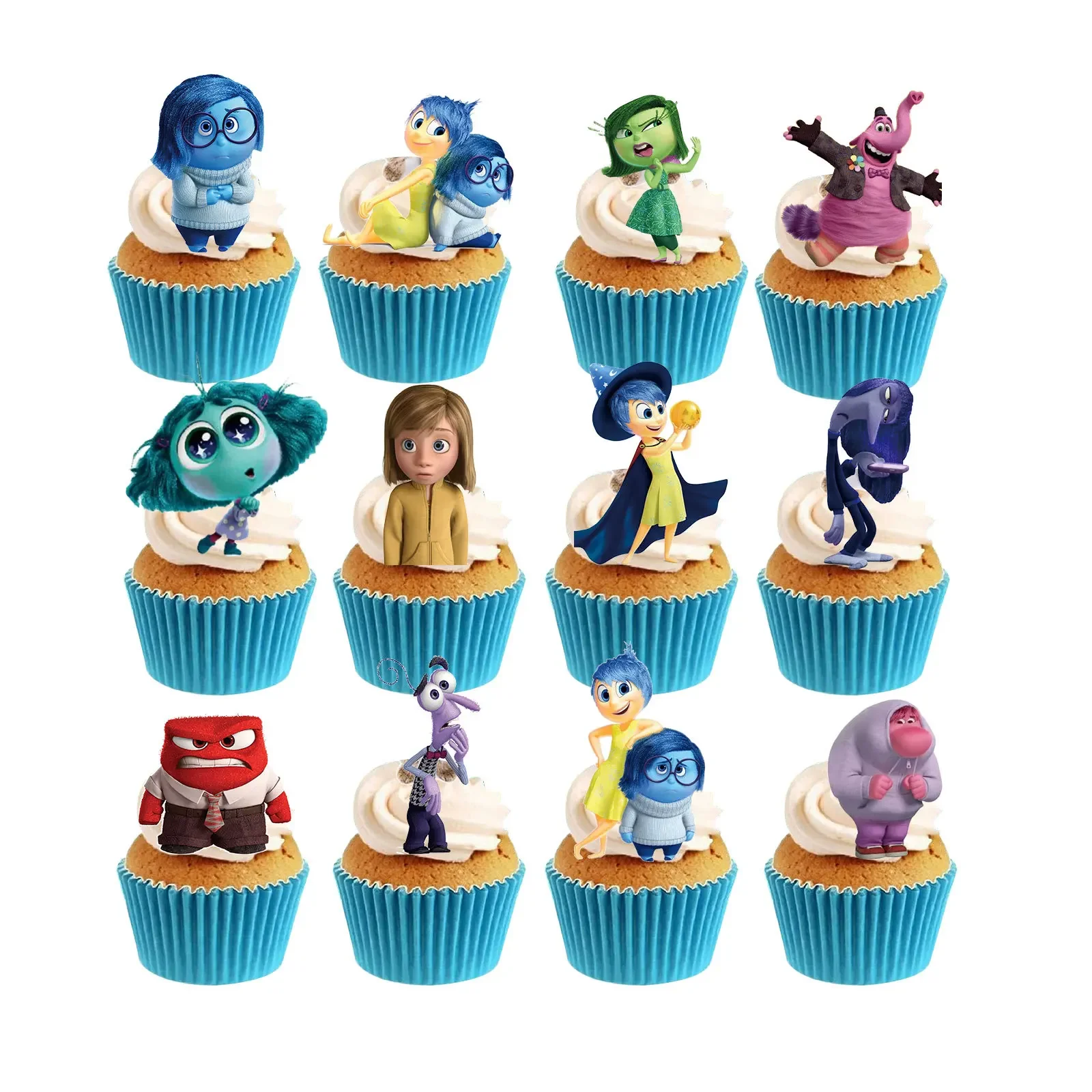 New Disney Inside Out 2 Cake Toppers Cartoon Cute Birthday Party Supplies Children's Cake Birthday Baby Shower Decoration Gifts