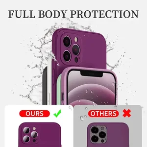 Official 16 New phone cover for iPhone 16 15 14 13 11 12 Pro Max 15 Plus Silicone Solid Color Fall and Collision Protection Cover 6 Main Sales Phone Cover - №6