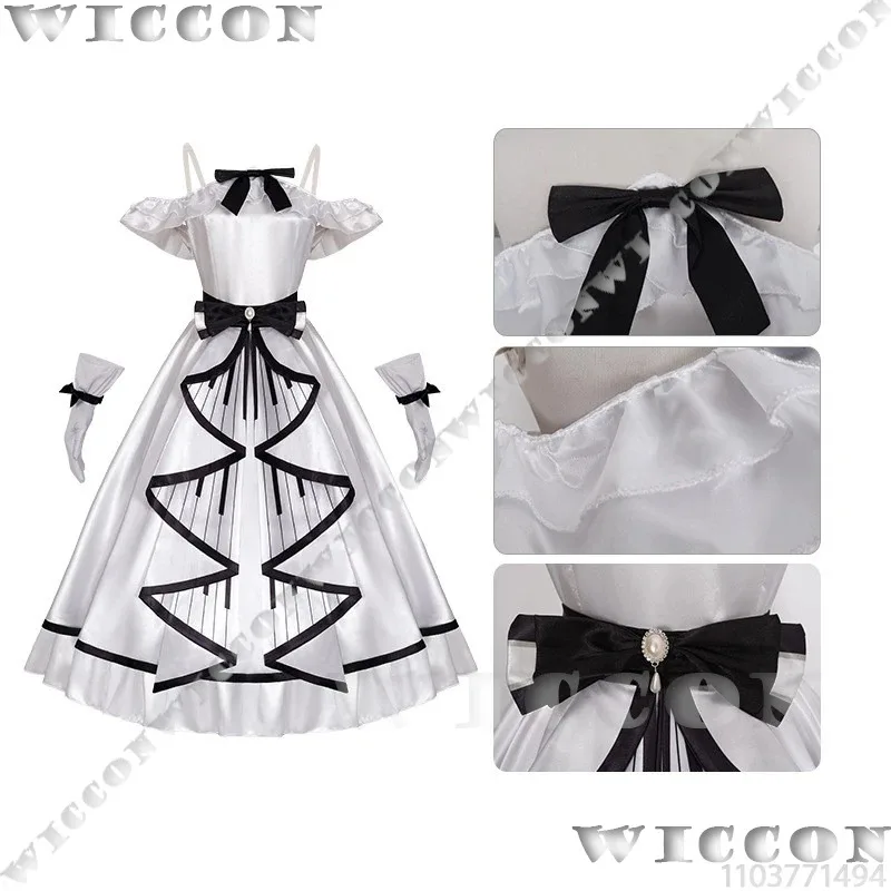 

asdh8@Hoshimiya Ichigo Game Aikatsu! Cosplay Female Lolita Dress Concert Sexy Costume Woman Girl White Suit Wig Halloween Custom