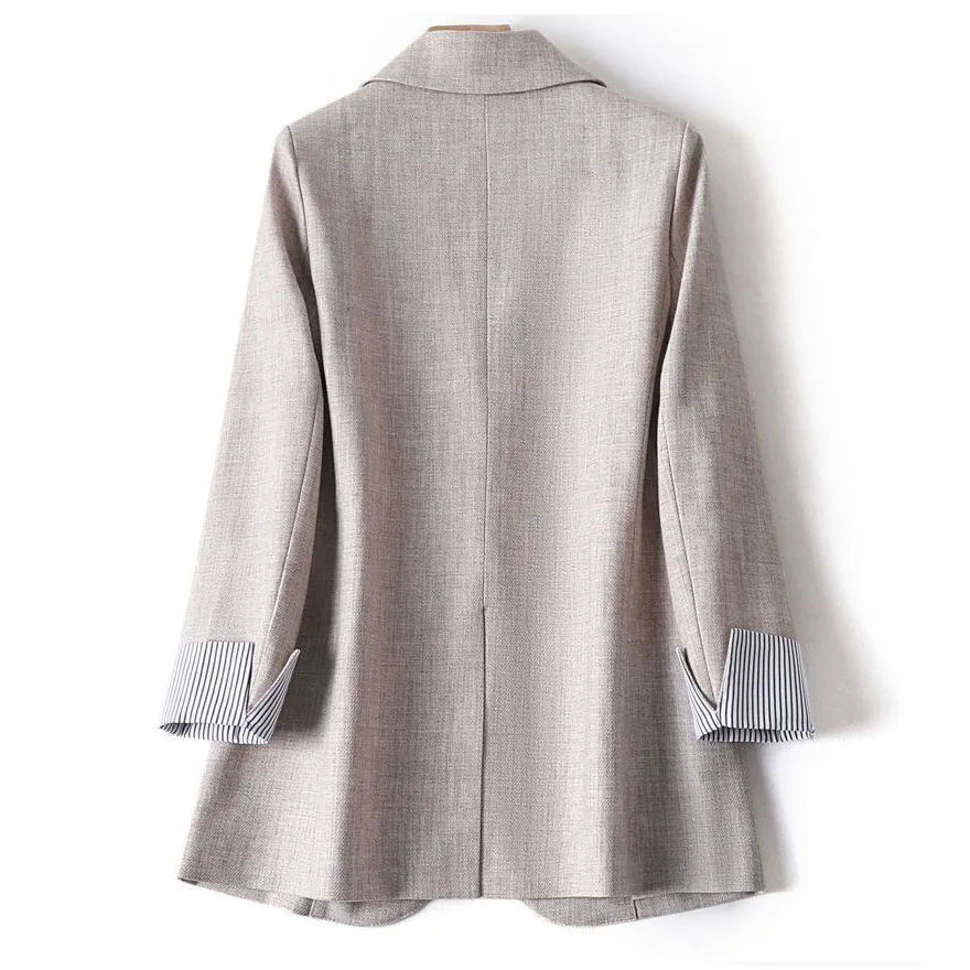 Blazers Ladies Long Sleeve Spring Casual Blazer New Fashion Business Plaid Suits Women Work Office Blazer Women Jackets Coats