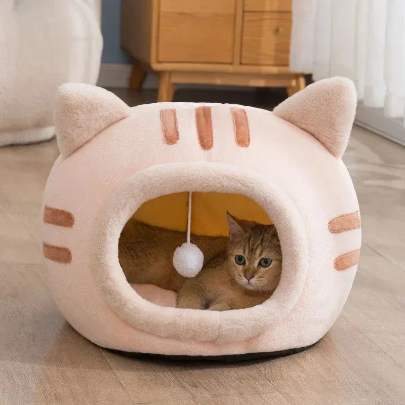 

New Deep Sleep Comfort In Winter Cat Bed Iittle Mat Basket Small Dog House Products Pets Tent Cozy Cave Nest Indoor Cama Gato