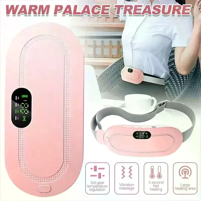 Smart Electric Heating Waist Massage Belt Menstrual Period Heating Pad Warm Massage Pain Relief Belt For Women