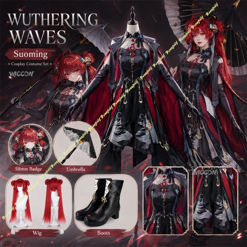 Costume de cosplay Wuthering Waves, uniforme de cosplay de jeu d'anime, vêtements d'Halloween, costume pour performance Comic Con