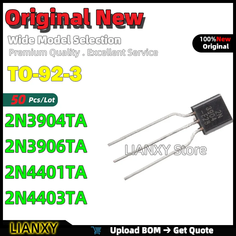 50Pcs TO-92-3 2N390…