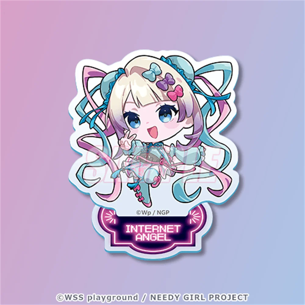 10CM HOT Anime Needy Girl Overdose Acrylic Keychain Stand Model Cosplay Characters Ornament Accessories Good Collection Gifts