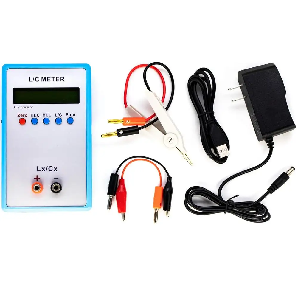 LCR Meter LC-200A Inductance Capacitance Tester 1pF-100mF 1uH-100H High Precision with Test Leads and USB Cable