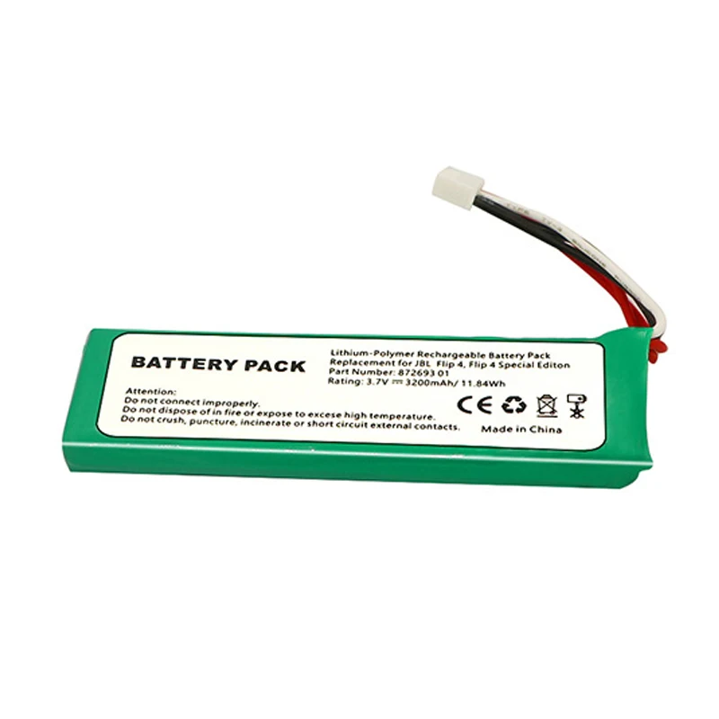 Najlepsza bateria 3,7 V do akumulatorów JBL Flip 4 3200 mAh GSP 872693   01 Do zestawu baterii litowych JBL Speaker Special Edition — zdjęcie produktu 3