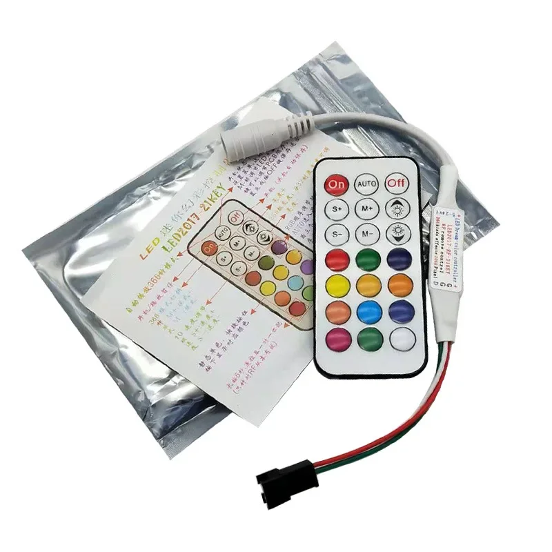 WS2815 WS2813 Controller luci a LED RF 14key 21Key Remote Wireless 350 + Dream Effect 4pin SM JST RGB IC Led Strip Light DC5-24V