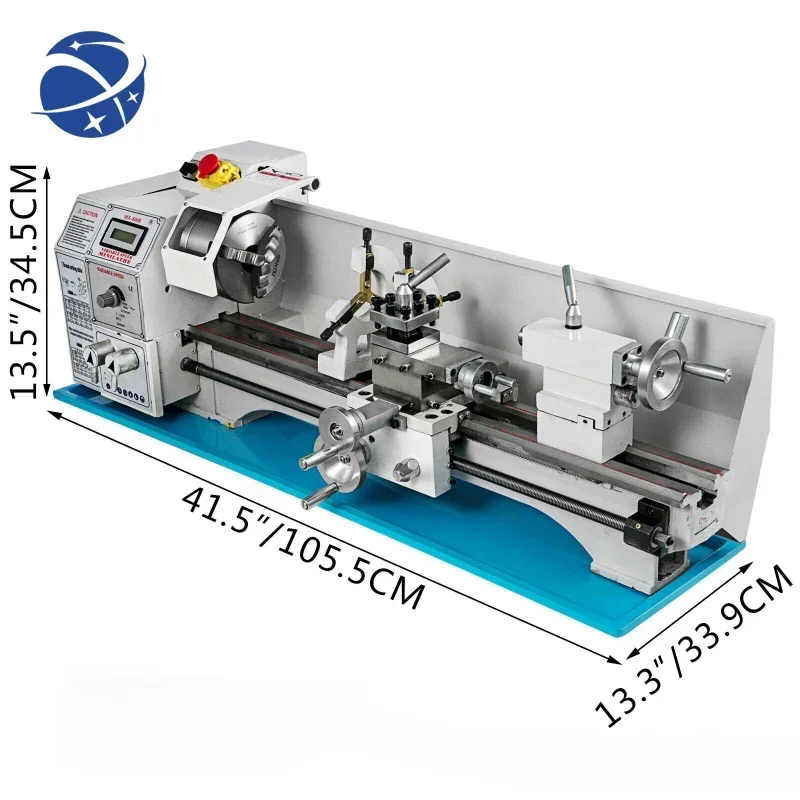 YYHCMini Metal Lathe 1.1KW Making Metric Threads and Inch Threads Variable Speed Brushless Motor Lathe 1.1KW