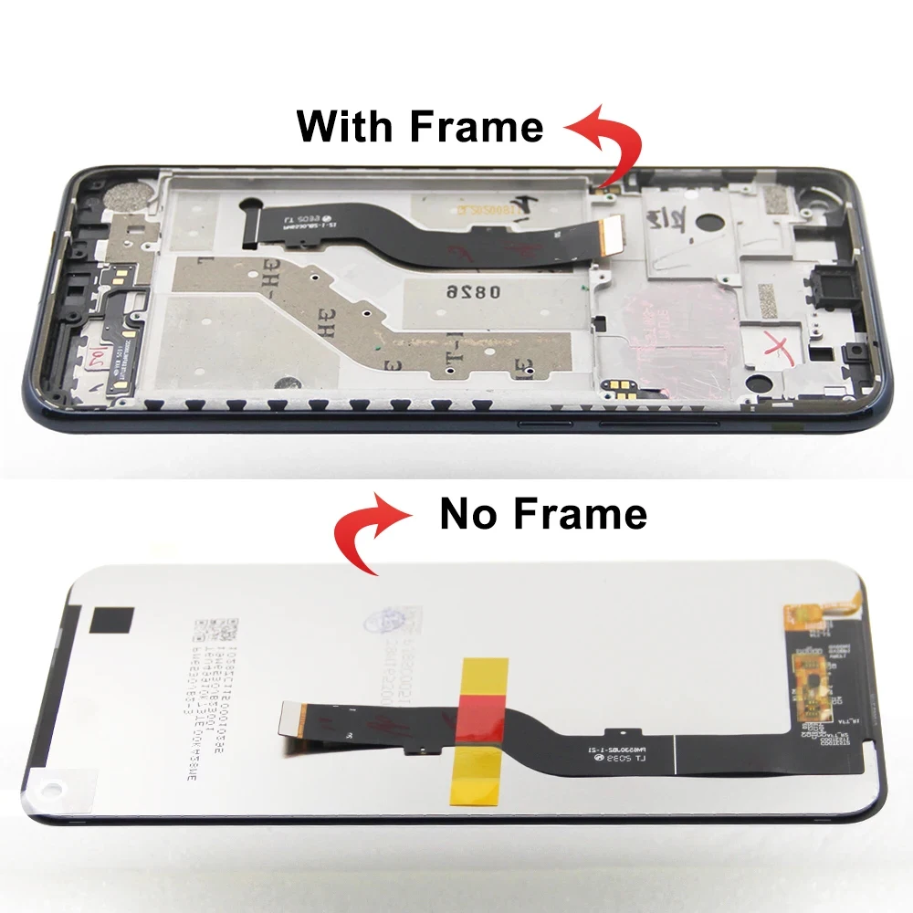 6.53\'\' Display For TCL 10L LCD TCL 10 Lite T770H T770B LCD Display Touch Screen Digitizer Assembly With Frame Spare Repair Parts