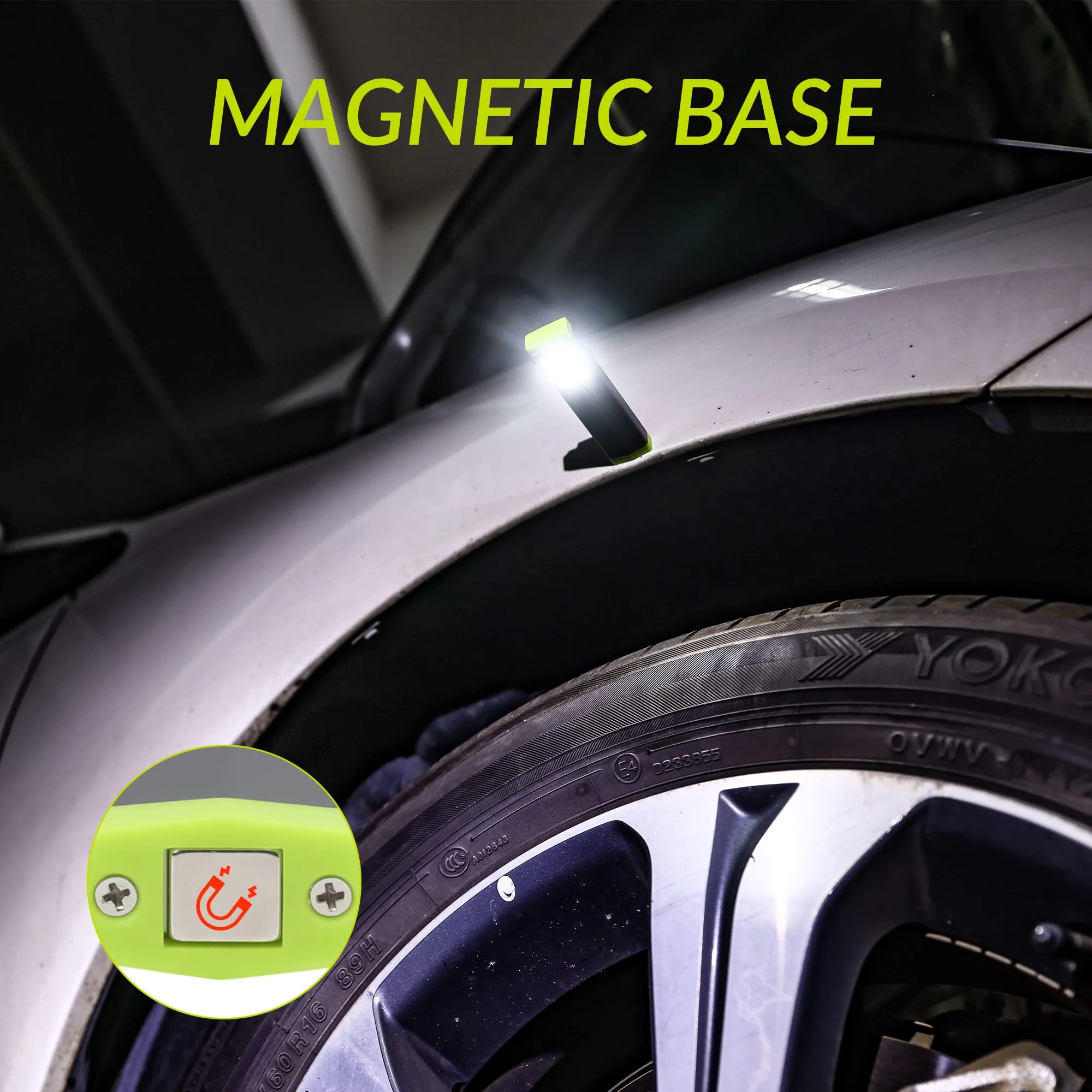 Portable EDC LED Work Light COB USB Rechargeable Flashlights With Magnetic Tail Pen Inspection Light For Repairing Emergency