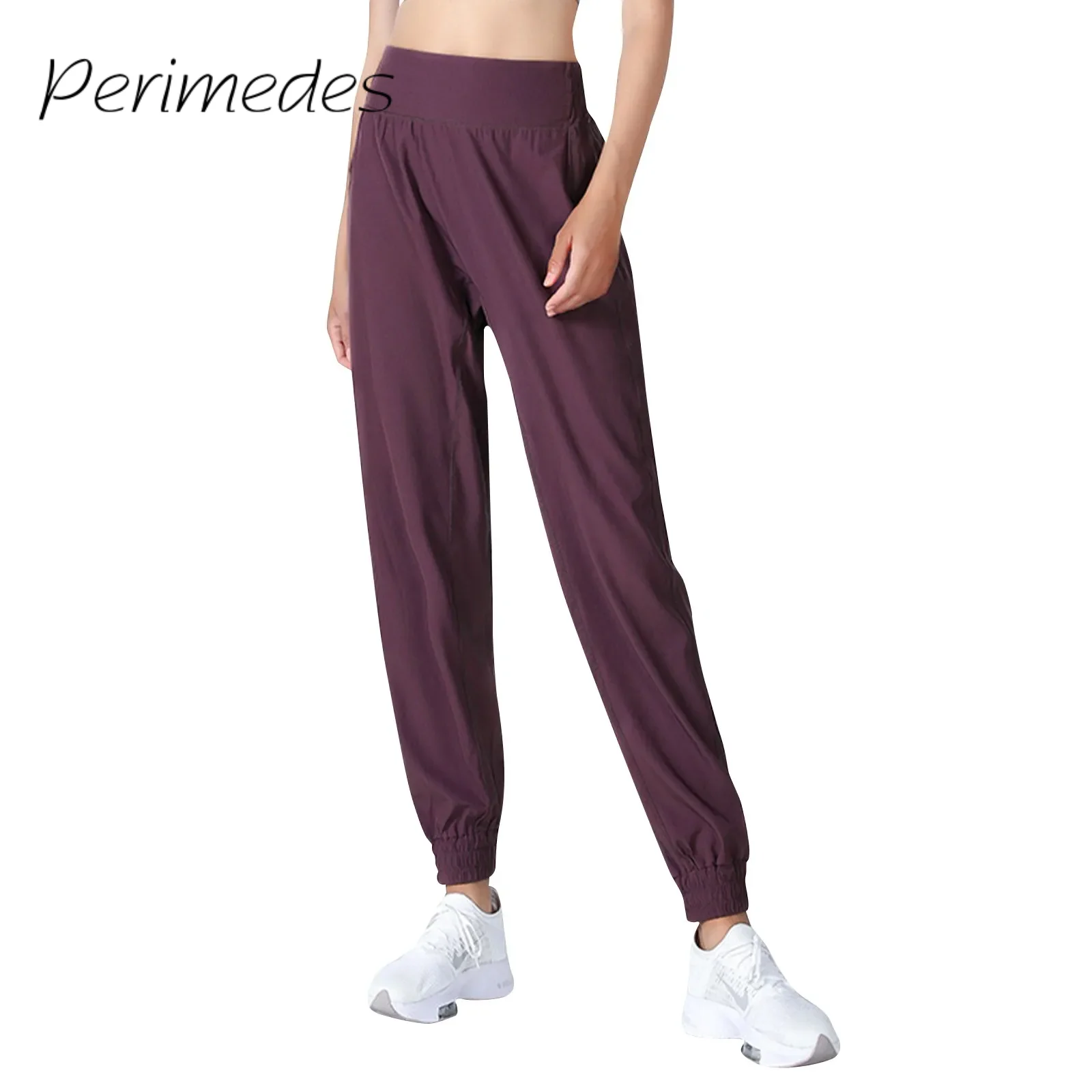 

High Elastic Waisted Pants For Ladies Loose Casual Sports Ninth Pants Without Embarrassing Lines Solid Color 2024 Trousers