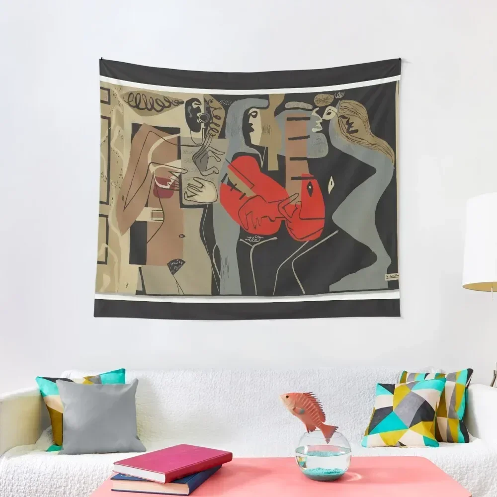 Les Musiciennes (Le Corbusier, 1953) Tapestry Nordic Home Decor Decoration For Bedroom Tapestry